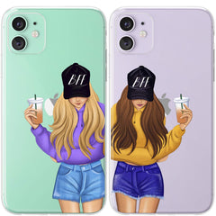 Lex Altern TPU Silicone Couple Case Blonde and Brunette