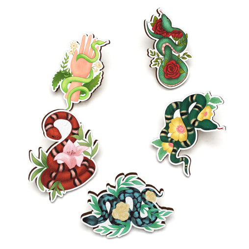 Lex Altern Pins Floral Serpents 2