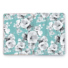 Lex Altern Cyan Flora Case for your Apple tablet.