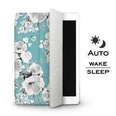 Lex Altern Apple iPad Case Cyan Flora