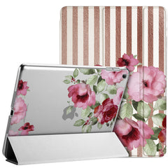 Lex Altern Apple iPad Case Striped Peonies