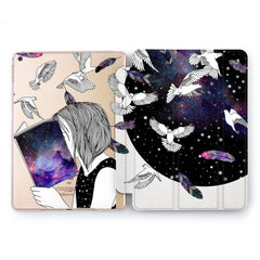 Lex Altern Space birds Case for your Apple tablet.