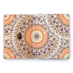 Lex Altern Orange Mandala Case for your Apple tablet.