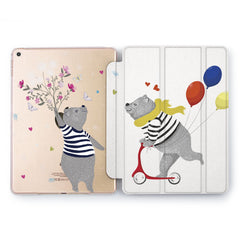 Lex Altern Bear Couple Case for your Apple tablet.