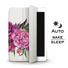 Lex Altern Apple iPad Case Peonies Dragonfly