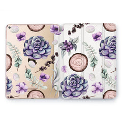 Lex Altern Purple Succulent Case for your Apple tablet.