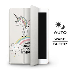 Lex Altern Apple iPad Case Unicorn On Rainbow