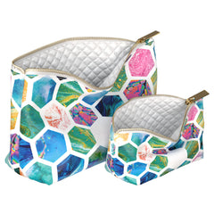 Lex Altern Makeup Bag Marble Hexagons