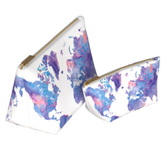 Lex Altern Makeup Bag Purple Map