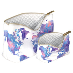 Lex Altern Makeup Bag Purple Map