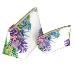 Lex Altern Makeup Bag Purple Succulents