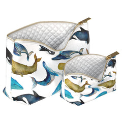 Lex Altern Makeup Bag Whales Pattern