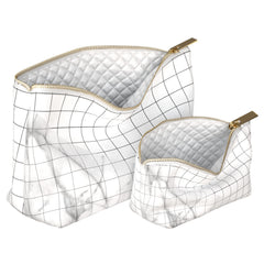 Lex Altern Makeup Bag White Marble