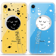 Lex Altern TPU Silicone Couple Case Love You to the Moon and Back