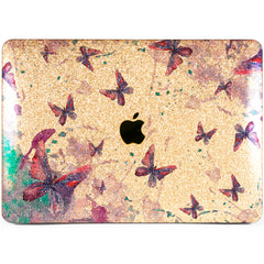 Lex Altern MacBook Glitter Case Butterfly Watercolor