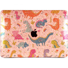 Lex Altern MacBook Glitter Case Colorful Dinosaurs