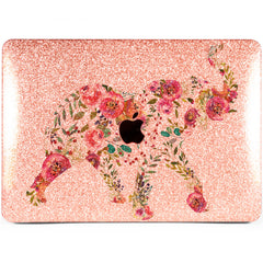 Lex Altern MacBook Glitter Case Floral Elephant