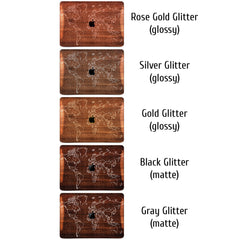 Lex Altern MacBook Glitter Case Walnut Wood