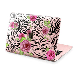 Lex Altern Hard Plastic MacBook Case Zebra Flowers