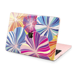 Lex Altern Hard Plastic MacBook Case Striped Flowers