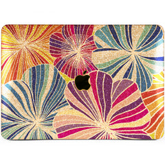 Lex Altern MacBook Glitter Case Striped Flowers