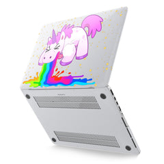 Lex Altern Hard Plastic MacBook Case Unicorn Vomiting Rainbow