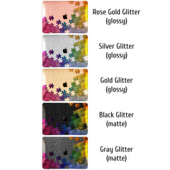 Lex Altern MacBook Glitter Case Rainbow Puzzles