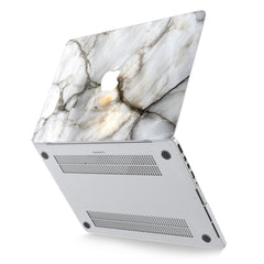 Lex Altern Hard Plastic MacBook Case Natural White Stone