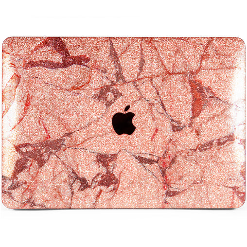 Lex Altern MacBook Glitter Case Cracked Blush Marble