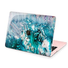 Lex Altern Hard Plastic MacBook Case Aqua Watercolor