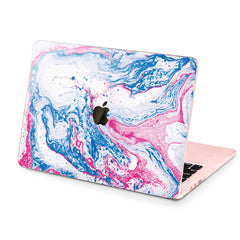 Lex Altern Hard Plastic MacBook Case Blue and Pink Painting