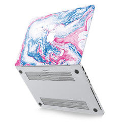 Lex Altern Hard Plastic MacBook Case Blue and Pink Painting