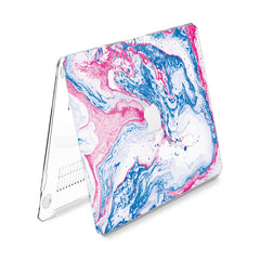 Lex Altern Hard Plastic MacBook Case Blue and Pink Painting