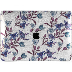 Lex Altern MacBook Glitter Case Elegant Purple Flowers