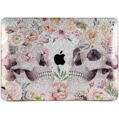 Lex Altern MacBook Glitter Case Floral Skulls