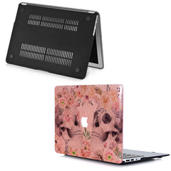 Lex Altern MacBook Glitter Case Floral Skulls