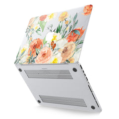 Lex Altern Hard Plastic MacBook Case Orange Roses