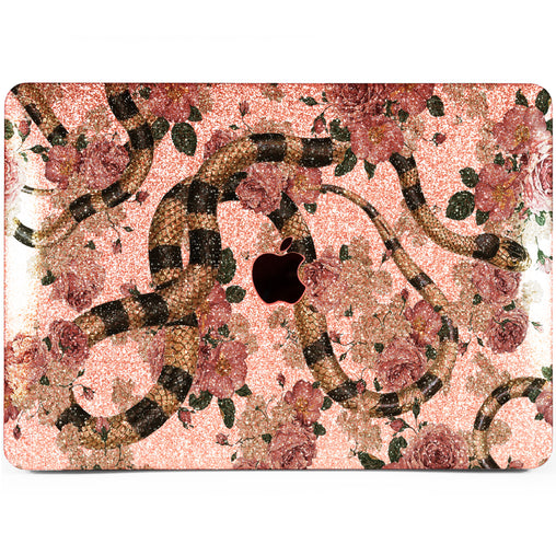 Lex Altern MacBook Glitter Case Roses Snake Theme