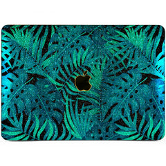 Lex Altern MacBook Glitter Case Blue Monstera