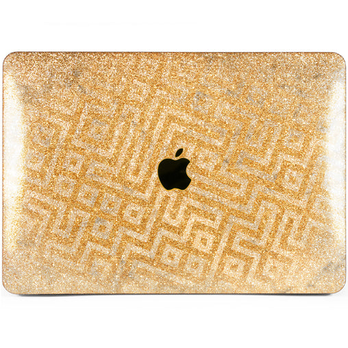 Lex Altern MacBook Glitter Case Golden Pattern