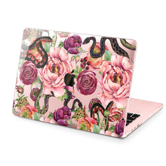 Lex Altern Hard Plastic MacBook Case Peony Snakes