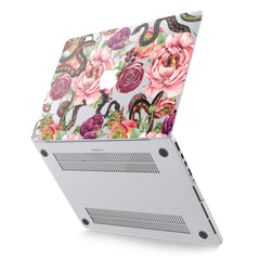 Lex Altern Hard Plastic MacBook Case Peony Snakes