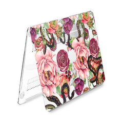 Lex Altern Hard Plastic MacBook Case Peony Snakes