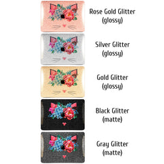 Lex Altern MacBook Glitter Case Floral Cat