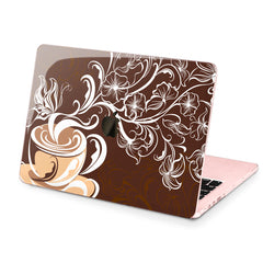 Lex Altern Hard Plastic MacBook Case Coffee Flowers