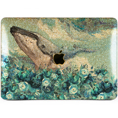 Lex Altern MacBook Glitter Case Floral Whale