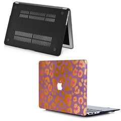 Lex Altern MacBook Glitter Case Purple Leopard