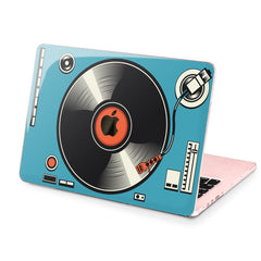 Lex Altern Hard Plastic MacBook Case Blue Vinyl Player