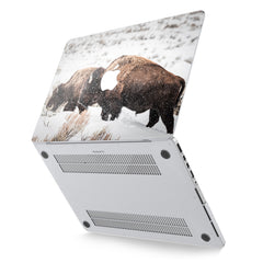 Lex Altern Hard Plastic MacBook Case Bison in Snow