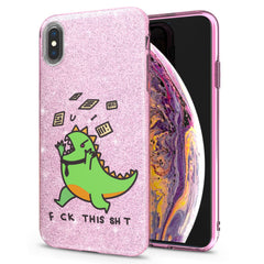 Lex Altern iPhone Glitter Case Crazy Dino